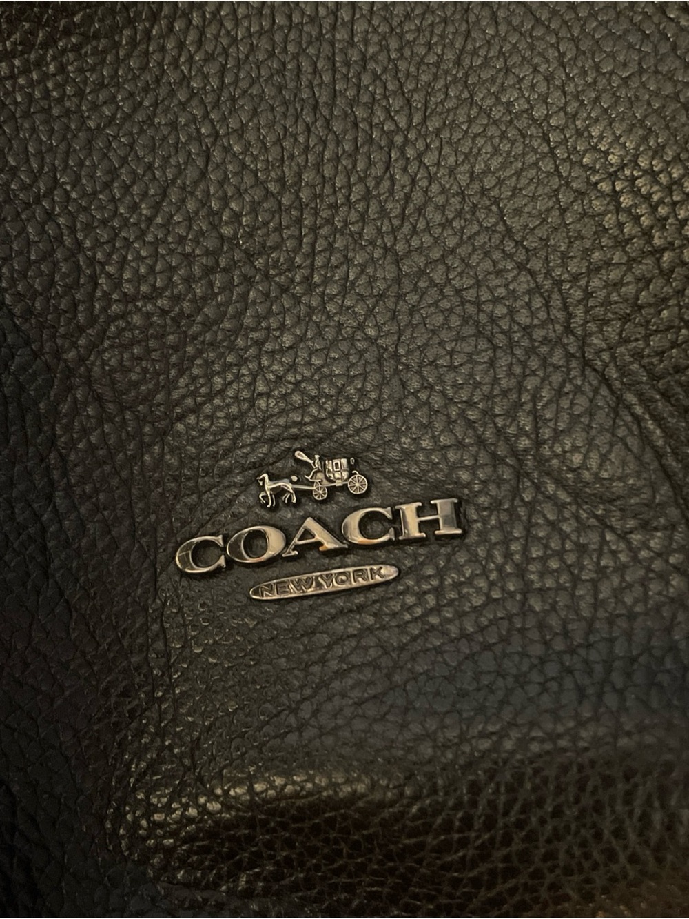 Coach Black Studded Leather Shoulder Bag - Picture 9 of 9